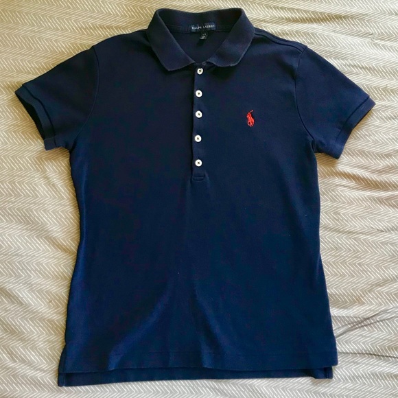 Navy Blue Ralph Lauren women’s polo - Picture 1 of 3